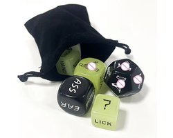 Actie4you® - Erotische Dobbelstenen - Glow in the Dark - 36 Opties - Seks Dobbelstenen - Erotisch Spel - Kamasutra Spel - Sex Dice – 6 Dobbelstenen