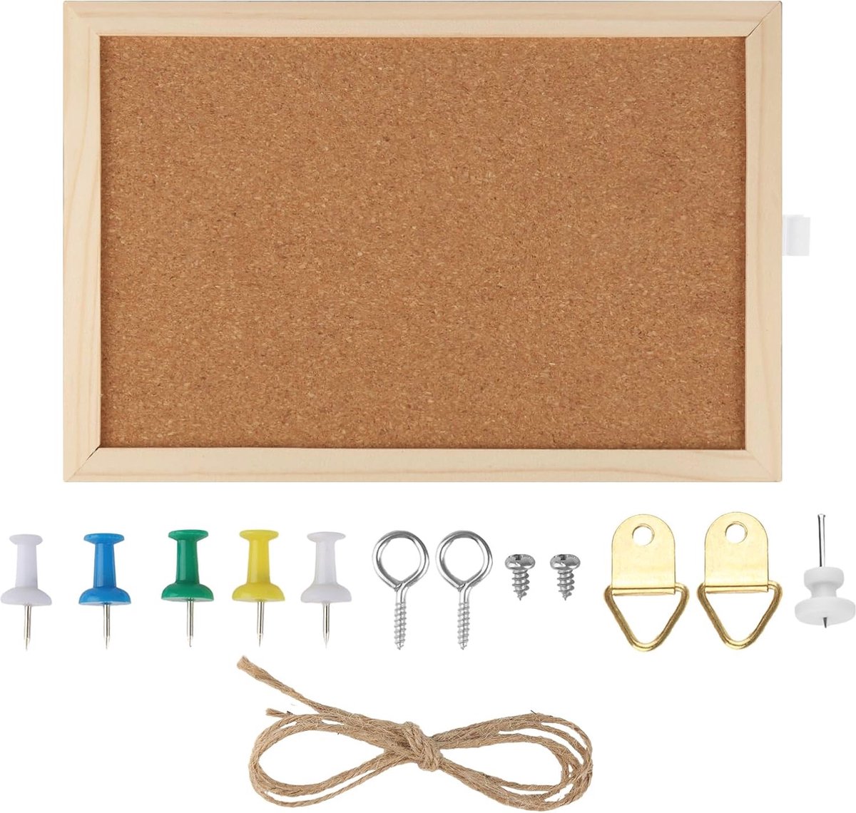 Kurk Prikbord met Houten Frame - 30 x 20 cm - Natuurlijk en Duurzaam