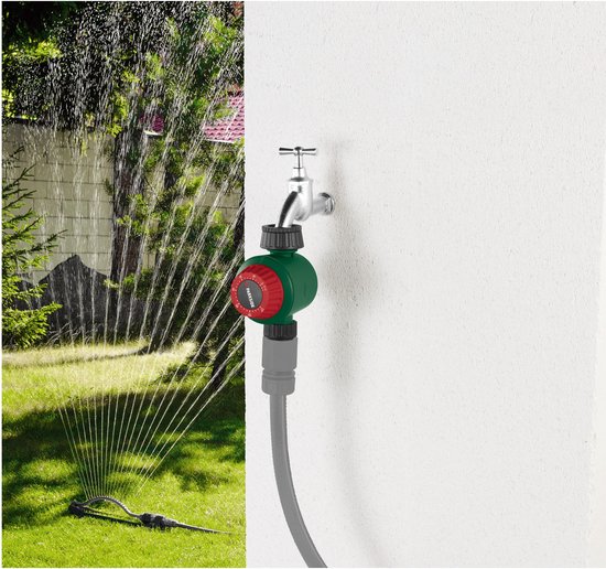 Watertimer- irrigatietimer - tijdklok tuinslang - tijdklok tuin beregening - 5 tot 120 minuten draaischijf