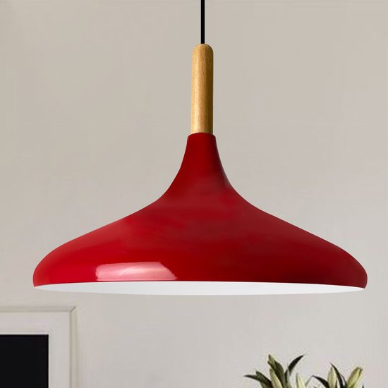 Verlicht je eettafel met de vintage rode hanglamp van Light & Living, 40 cm. ✓ Snelle levering ✓ Veilig betalen