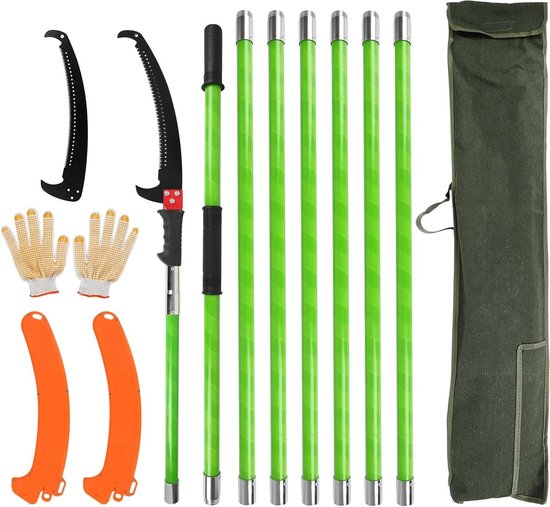 Telescopische boomzaag - Instelbare lengte takkenzaag - 8 m steel - Snoeiwerkzaamheden boomverzorging .