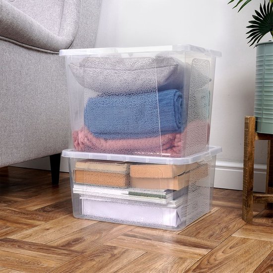 Opbergbox 20 / 30 l 2 stuks - Opbergdoos - Opslag Container | bol