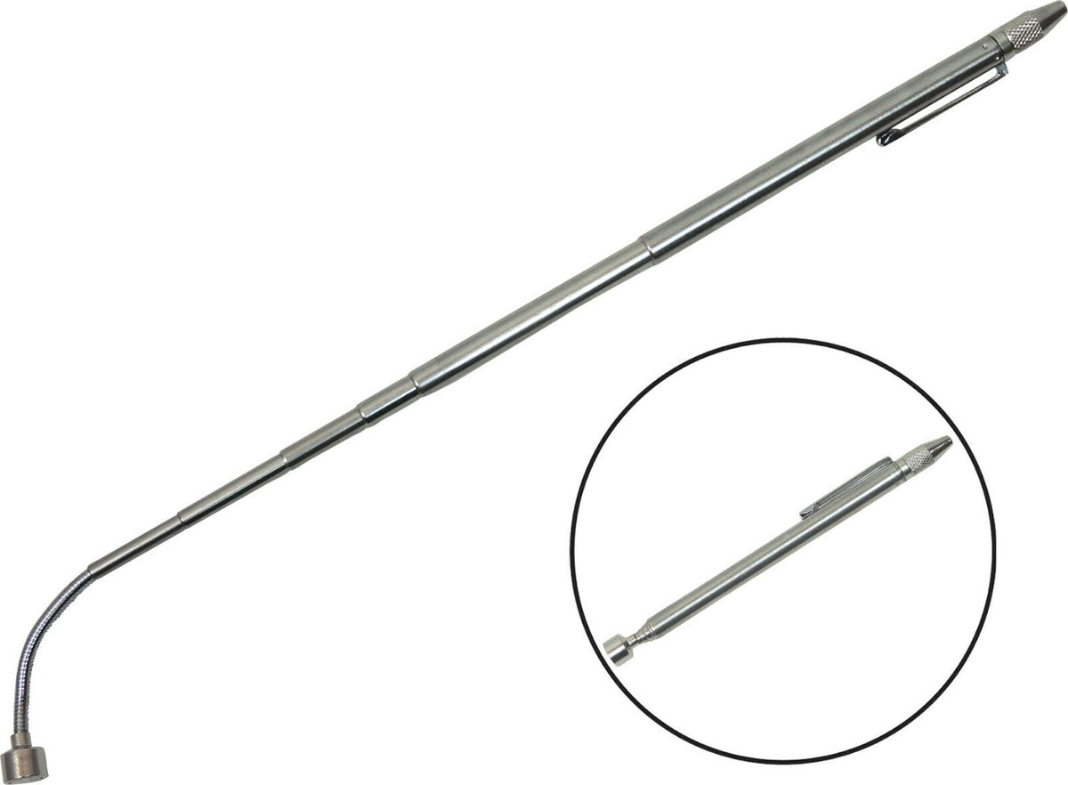 FAMEX 15102 Telescoop Magnetheffer - flexibele kop, uitgeschoven toestand: 59 cm, Draagkracht 500-1000g
