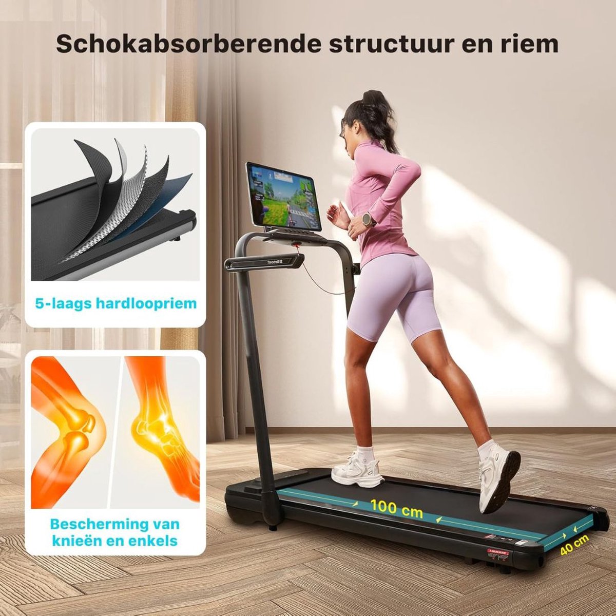 Afbeelding 3 van ApexArte® Loopband Inklapbaar - Hometrainer - Crosstrainer Fitness (EAN: ...0440)