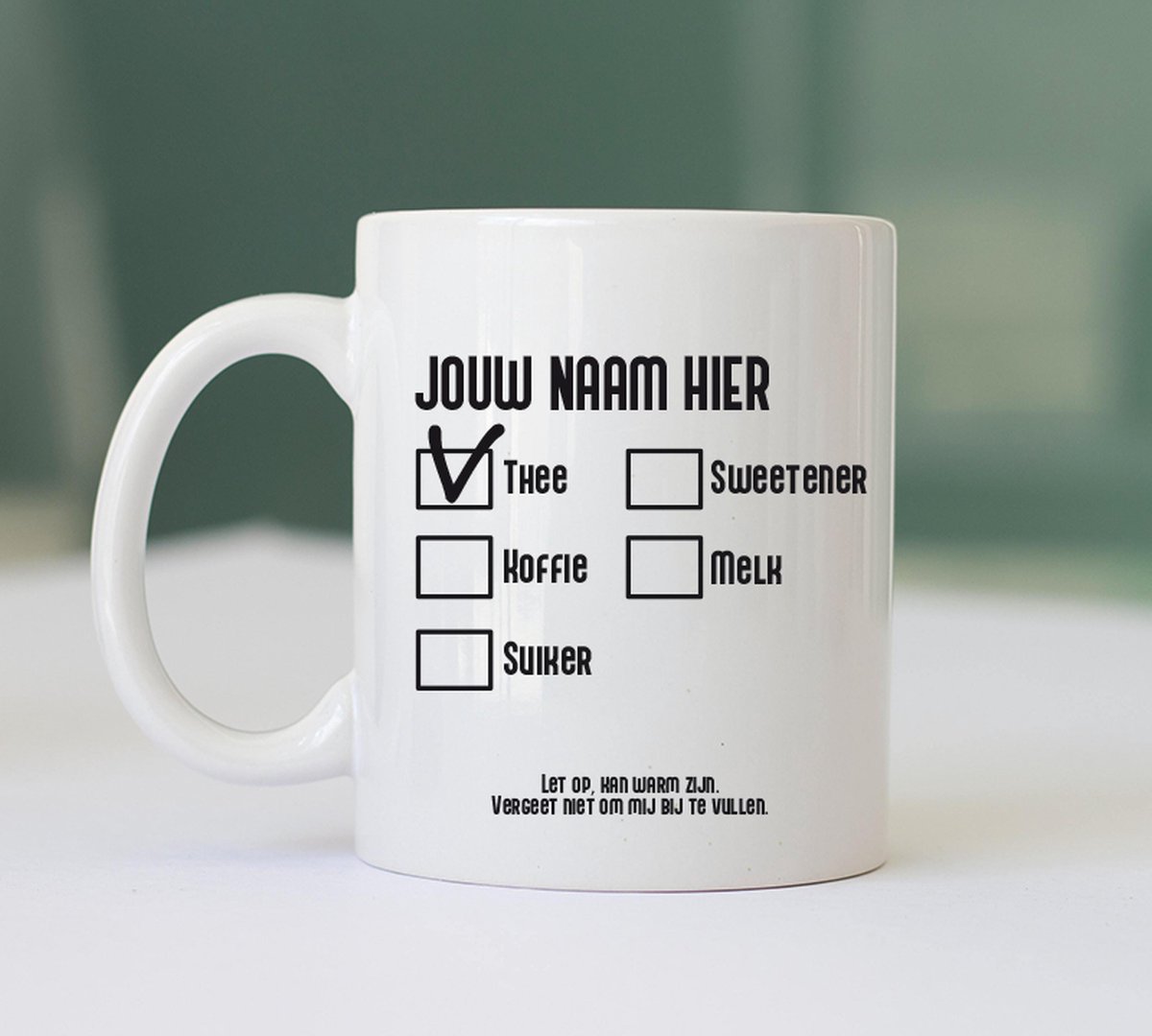 Mok met Eigen foto of Logo " Thee " - Kantoor Accessoires - Kantoor Artikelen - Mok met Eigen Foto