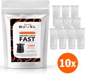 Buvel® Vochtabsorptie Zakjes voor Campingtoilet – Droogtoilet - 10 Stuks van 10g - Absorbeert tot 1 Liter