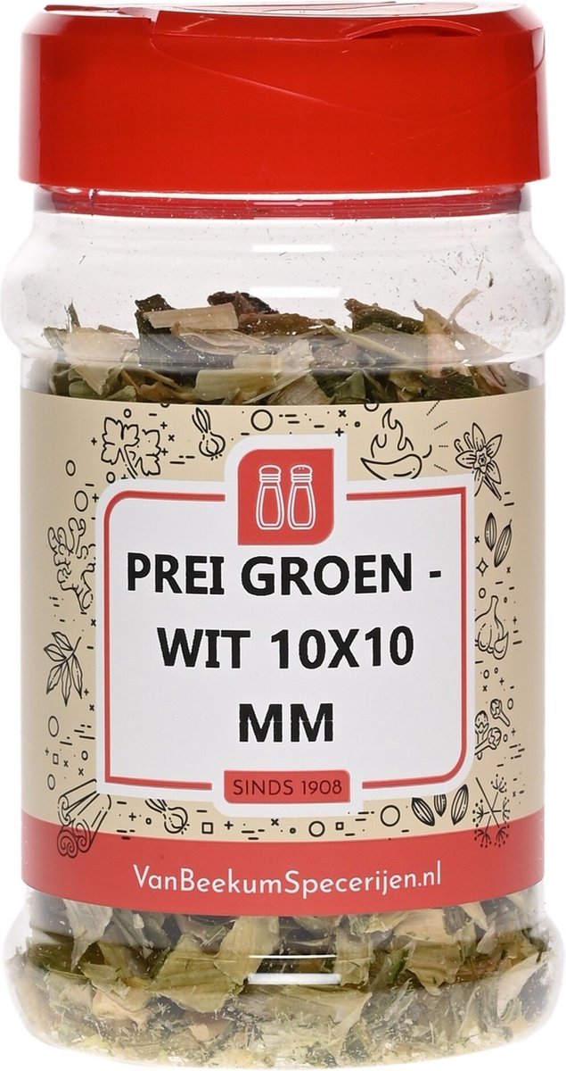 Goedkoopste Van Beekum Specerijen - Prei Groen Wit 10x10 mm - Strooibus 30 gram