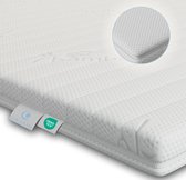 Topmatras - 140x200 - ANTI SLIP Topper - PREMIUM BAMBOO Tijk - Afritsbaar / Wasbaar - HR Koudschuim - 8 cm - Orthopedisch - Anti-allergisch - Zacht - Hybrid - Topdekmatras - Topper Hotel XL - Anti Bacterieel - Okoetex gecertificeerd