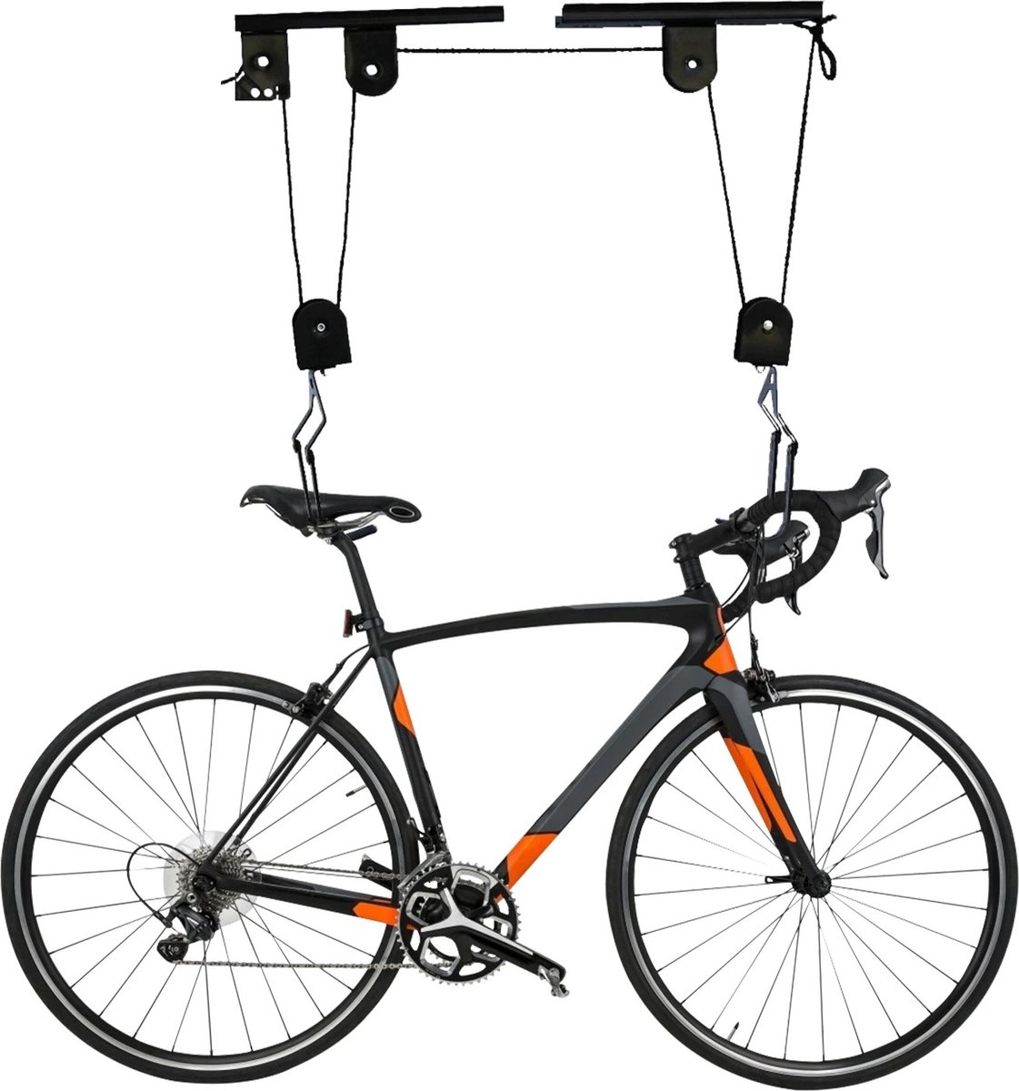 Gran VidaÂ® - Fietslift - Ophangsysteem - Draagvermogen 60 kg - Antikras Haken - Geschikt voor Plafondmontage