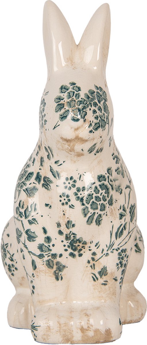 Decoratie Beeld Konijn 13x10x21 cm Beige Keramiek