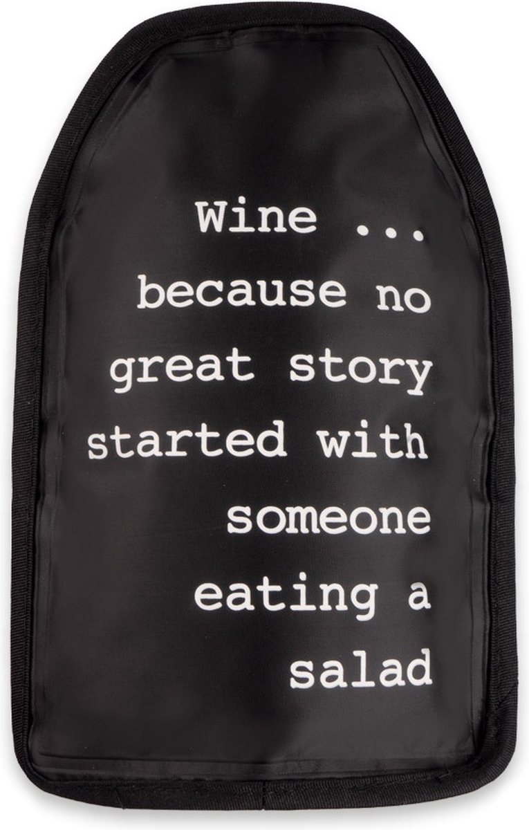 Balvi Wijnkoeler Sleeve Great Story - Nylon 23 x 15 x 12 cm - Zwart