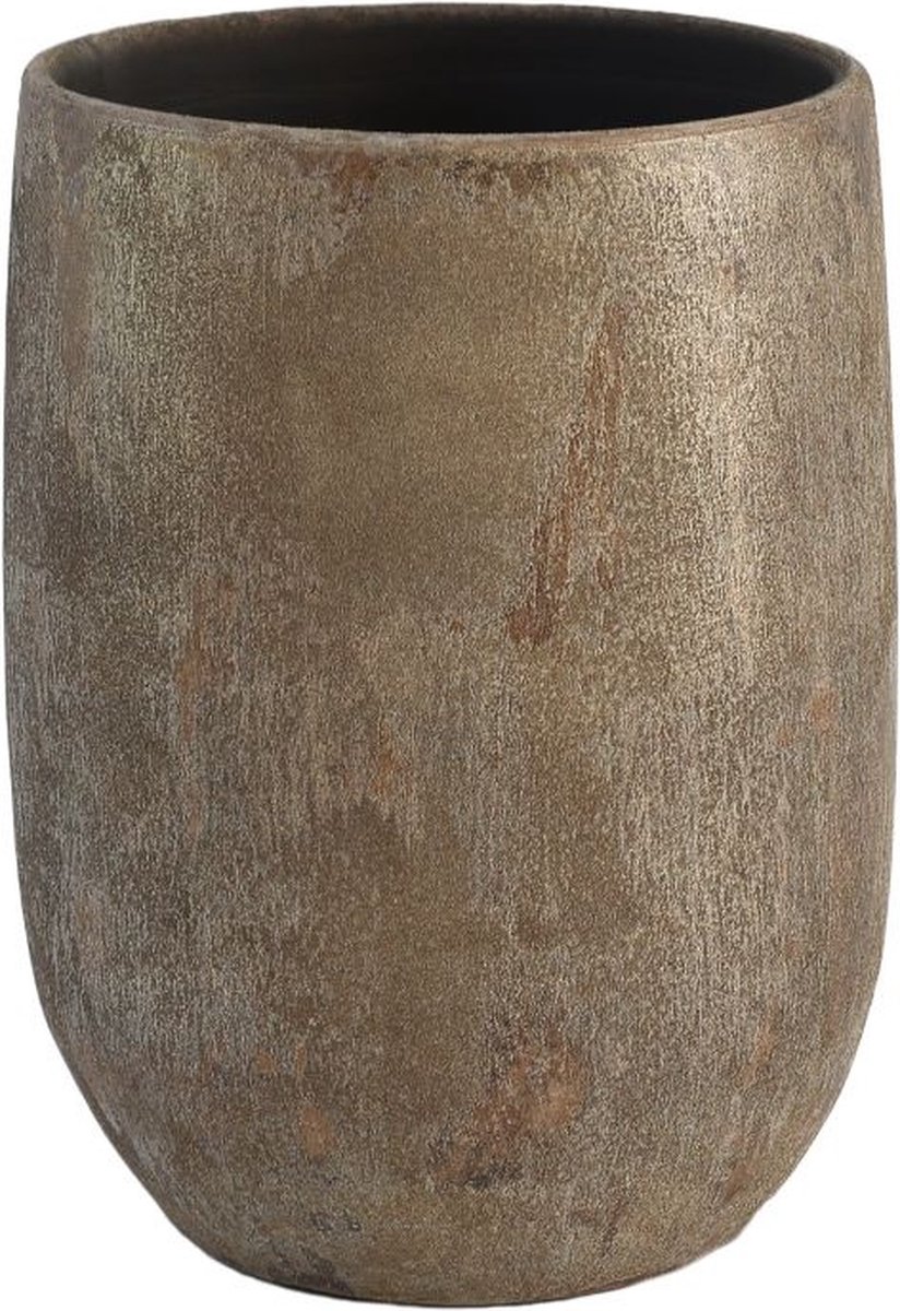 HS Potterie Pot Vaas Avion Beige 26 x 40 bruin