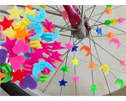 CHPN - Spaakkralen - Spookies - Fietskralen- 36 stuks - Hippe kinderfiets - kleurrijke fietskralen - Kinderfeestje - Cadeau - Opvallende fiets - Universeel