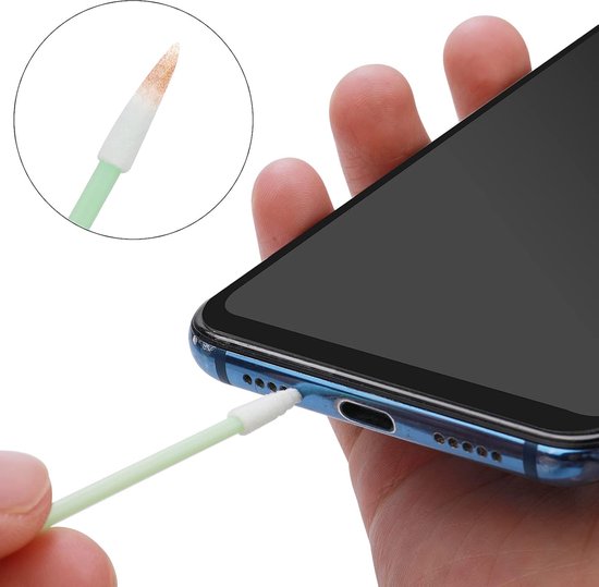 PolkaHome Kit de nettoyage de téléphone de type C 17 pièces (argenté, multicolore) – Comprend des bouchons anti-poussière en métal, des brosses en nylon, des brosses de nettoyage de haut-parleur de téléphone, des brosses de nettoyage de ports