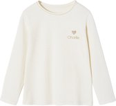 Vertbaudet T-shirt Basics met hartjes en pailletten en lange mouwen