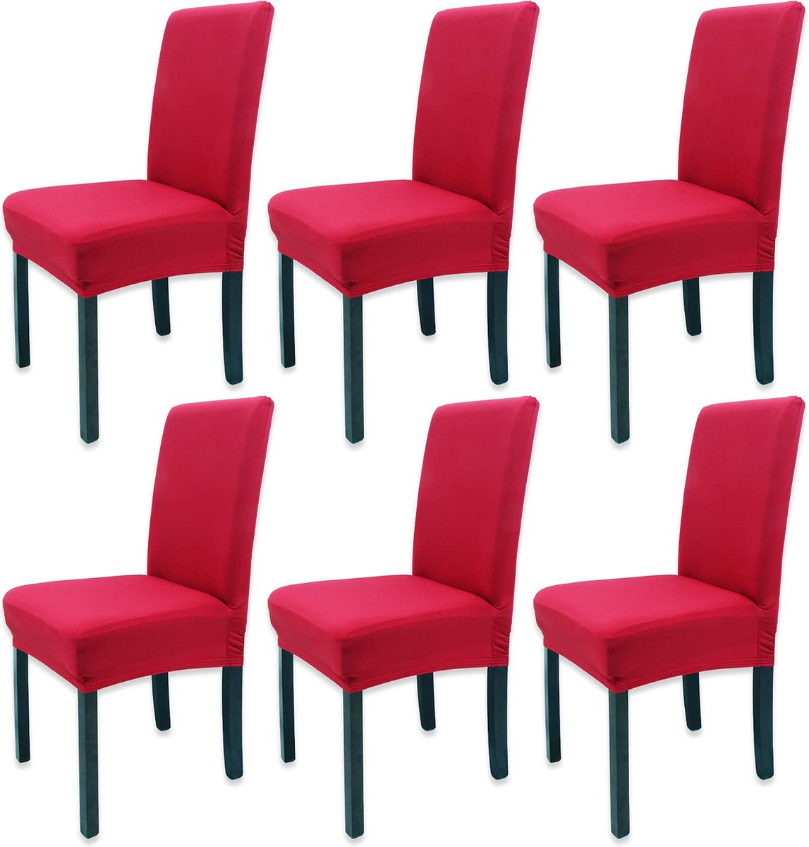 Goodivery ® Elegante Set van 6 Moderne Elastische Stoelhoezen voor Diverse Gelegenheden in Rijke Kleuren