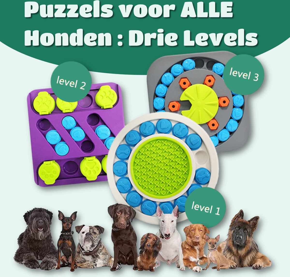 Mister Mill Puzzel Hond - Intelligentiespeelgoed Hond / Kat - Interactieve Hondenpuzzel - Denkspel Hond - Level 1 - Donut - Interactieve Hond - Interactief Kattenspeelgoed - 30 x 30 CM — afbeelding 8