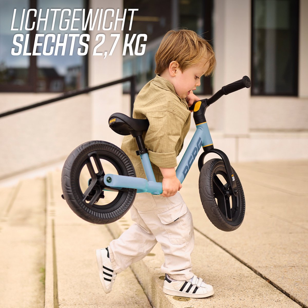 BERG MOOV10 Loopfiets - 2+ jaar - 10 inch - Lichtgewicht - Anti-lek EVA Banden - Verstelbaar Stuur en Zadel - Blauw — afbeelding 3