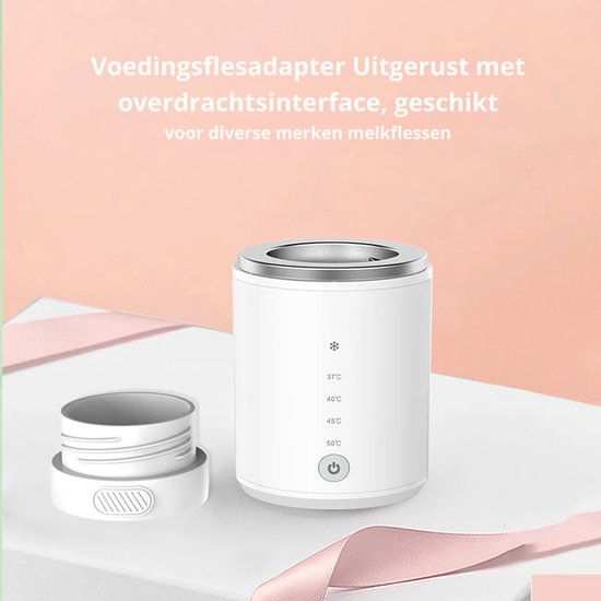 DrPhone WarmWave Pro - Draagbare Flessenwarmer - Fles Snel Opwarmen - 5 standen (Ontdooien + Verwarmen) - Warmhoudfunctie - Flesverwarmer Baby - BPA Vrij - Lange Accu - USB-C van DrPhone — afbeelding 3