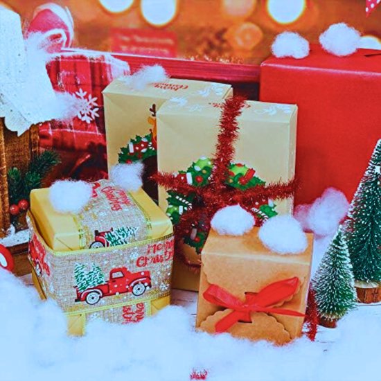 Coton décoratif effet neige, couverture de Noël enneigée, rouleau de neige artificielle, décorations de Noël, idéal pour les décors hivernaux,80x240cm | Leroy Merlin