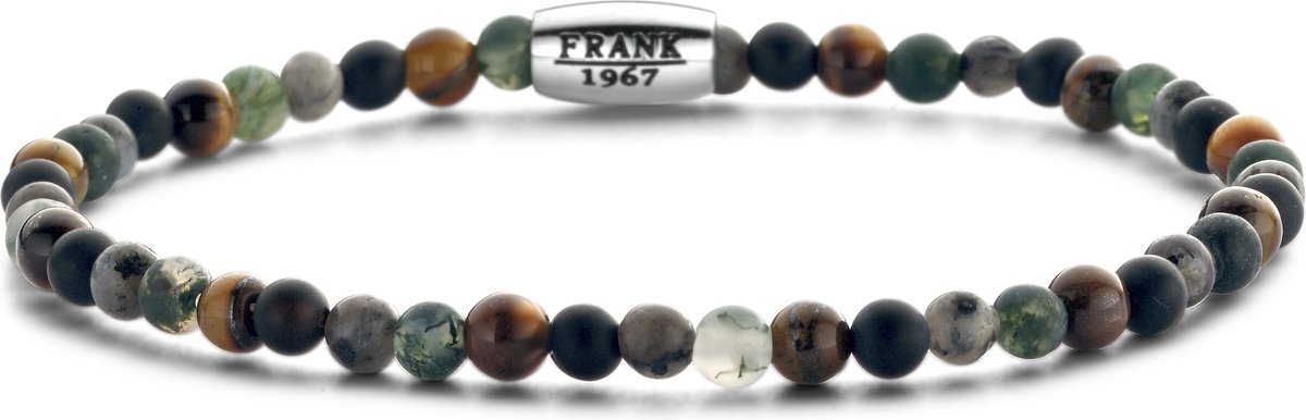 Frank 1967 7FB-0458 natuurstenen armband - stretch - gemengde kleuren