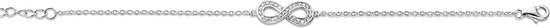 New Bling 9NB-0224 - Bracelet en argent avec infini - zircone - longueur 17 + 3 cm - couleur argent