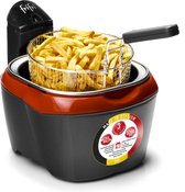 Bol.com Frifri 918RR - Frituurpan - friteuse - 3 liter - koude zone - 3200 Watt - 1 kg friet - zwart/rood aanbieding