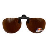 LOUD AND CLEAR® - Clip On Zonnebril - Piloten Zonnebril - Overzet - Opzet - Heren - Dames - Bruin - Opklapbaar - Gepolariseerd