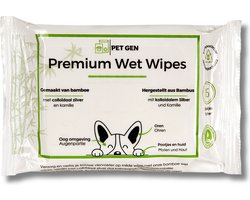 TraumaPet Vochtige Doekjes met Colloïdaal Zilver | Honden & Katten | Premium Wet Wipes | Geschikt voor oren, oogomgeving, pootjes en huid | 15 stuks