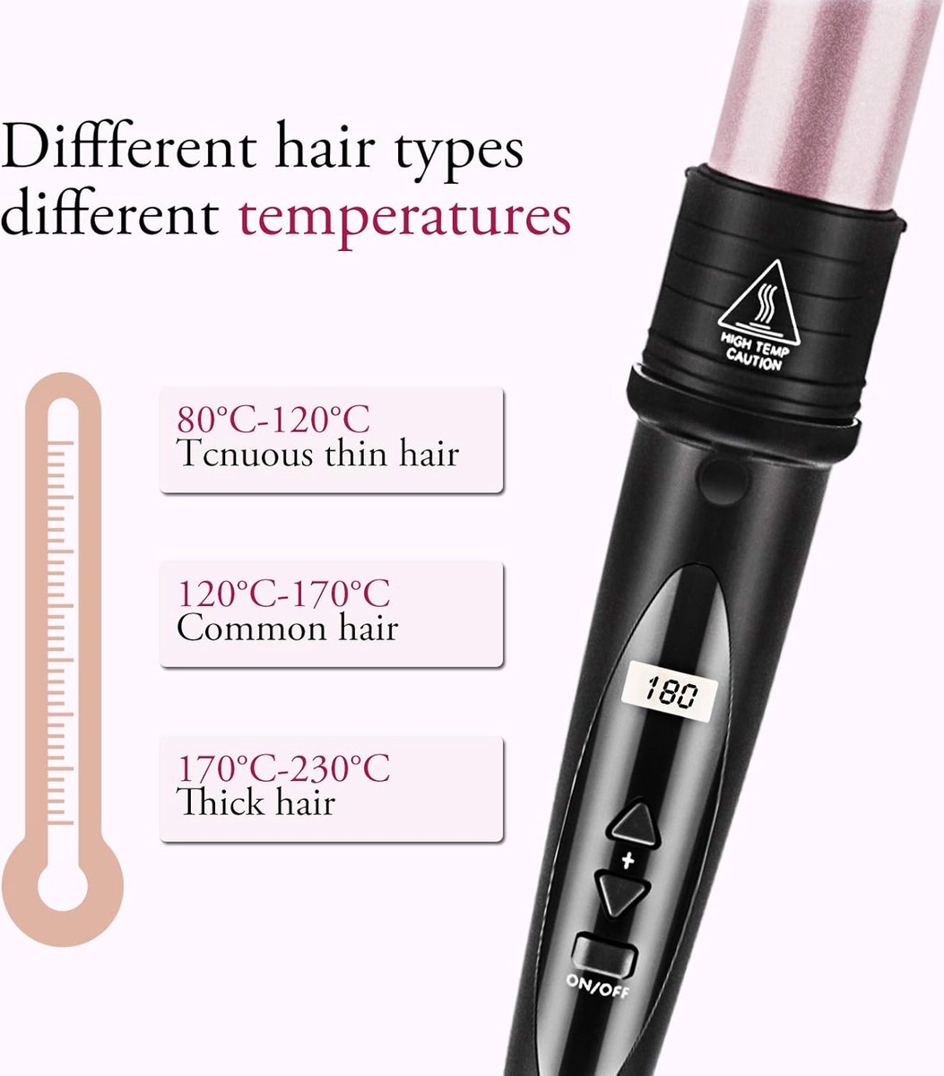 6-in-1 Automatische Krultang met Opzetstukken voor - afbeelding 3