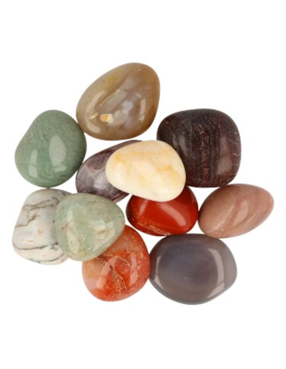 Ruben Robijn India mix 100 gr. trommelstenen (mt3) Bonte kleuren
