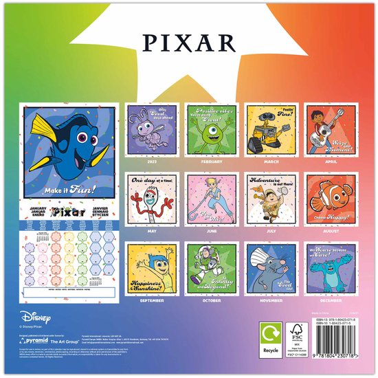 Disney Pixar 2025 30X30 Broschürenkalender bol