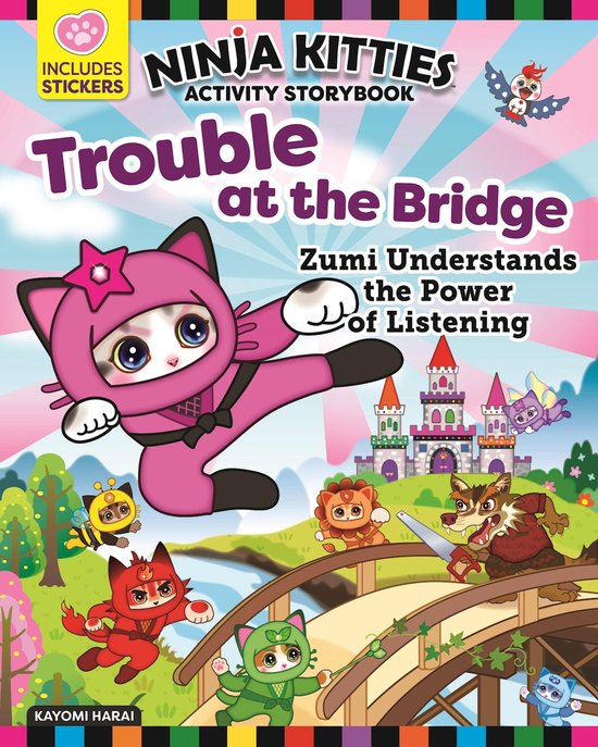 Ninja Kitties Trouble at the Bridge Activity Storybook - cover