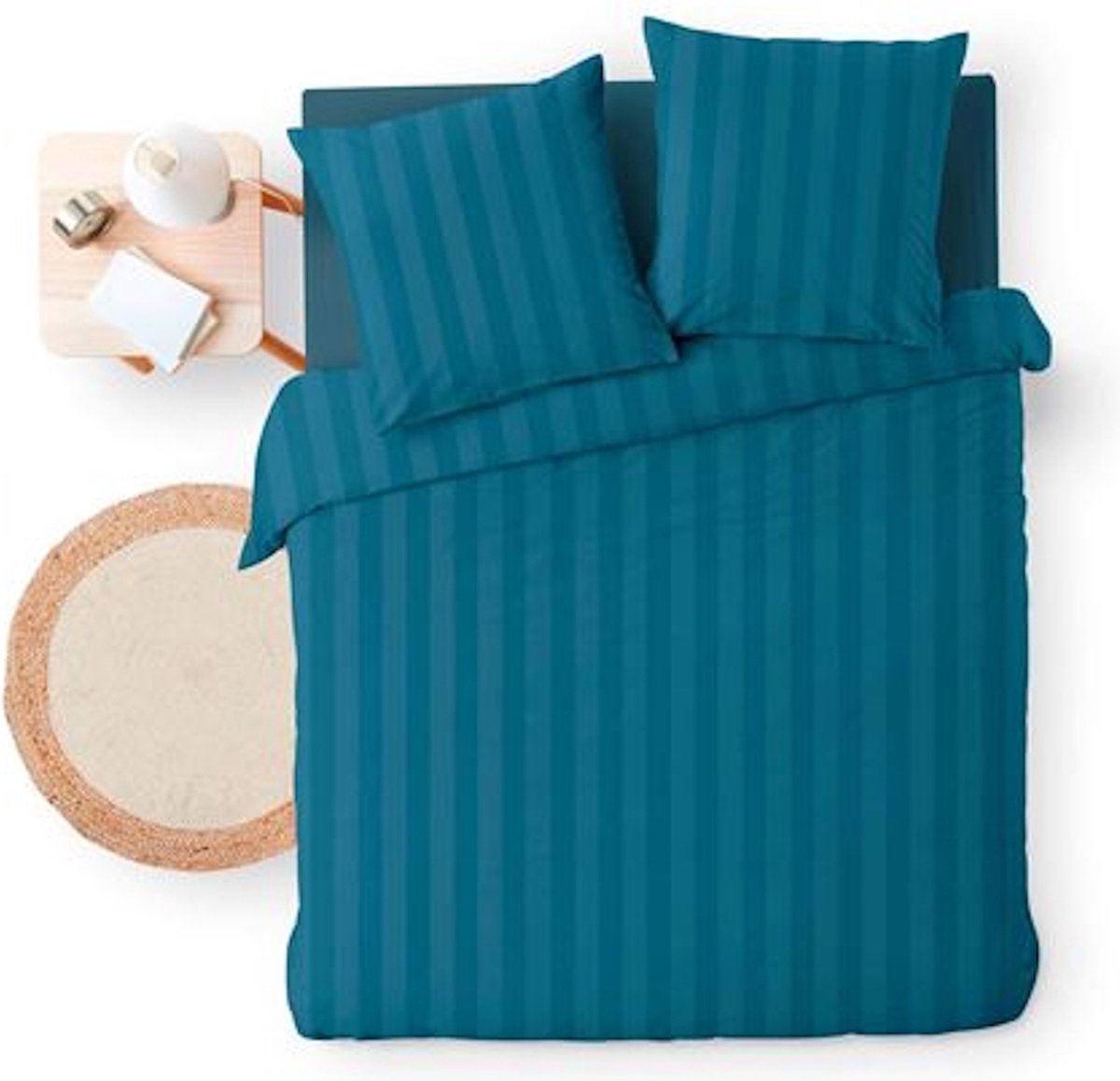 Dekbedovertrek 240x220 3 delig Microfiber 2 persoons Cleo Night Blue
