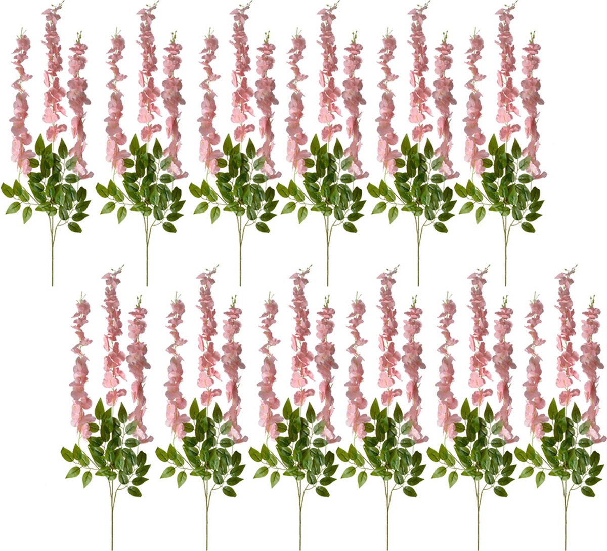 Clayre & Eef Kunstbloemen Set van 12 110 cm Roze Kunststof