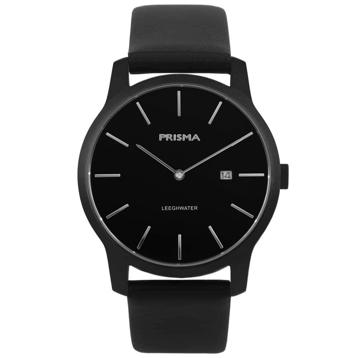 Prisma Horloge P.1821 Heren Leeghwater Edelstaal Zwart