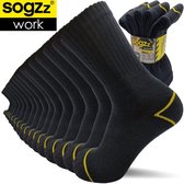 Sogzz - work - werksokken - sokken - 10-pack - zwart - maat 47/50