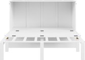 Gotagee Opklapbed 140x200 cm, Wandbed met Lattenbodem, Wandklapbed, Verticaal Kastbed Jeugdbed