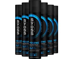 Syoss Volume - Haarspray - Styling, Verzorging en Herstel - Volume - Vochtbestendig - Intens Volume - 48u Style-controle - Voordeelverpakking - 6x300 ml