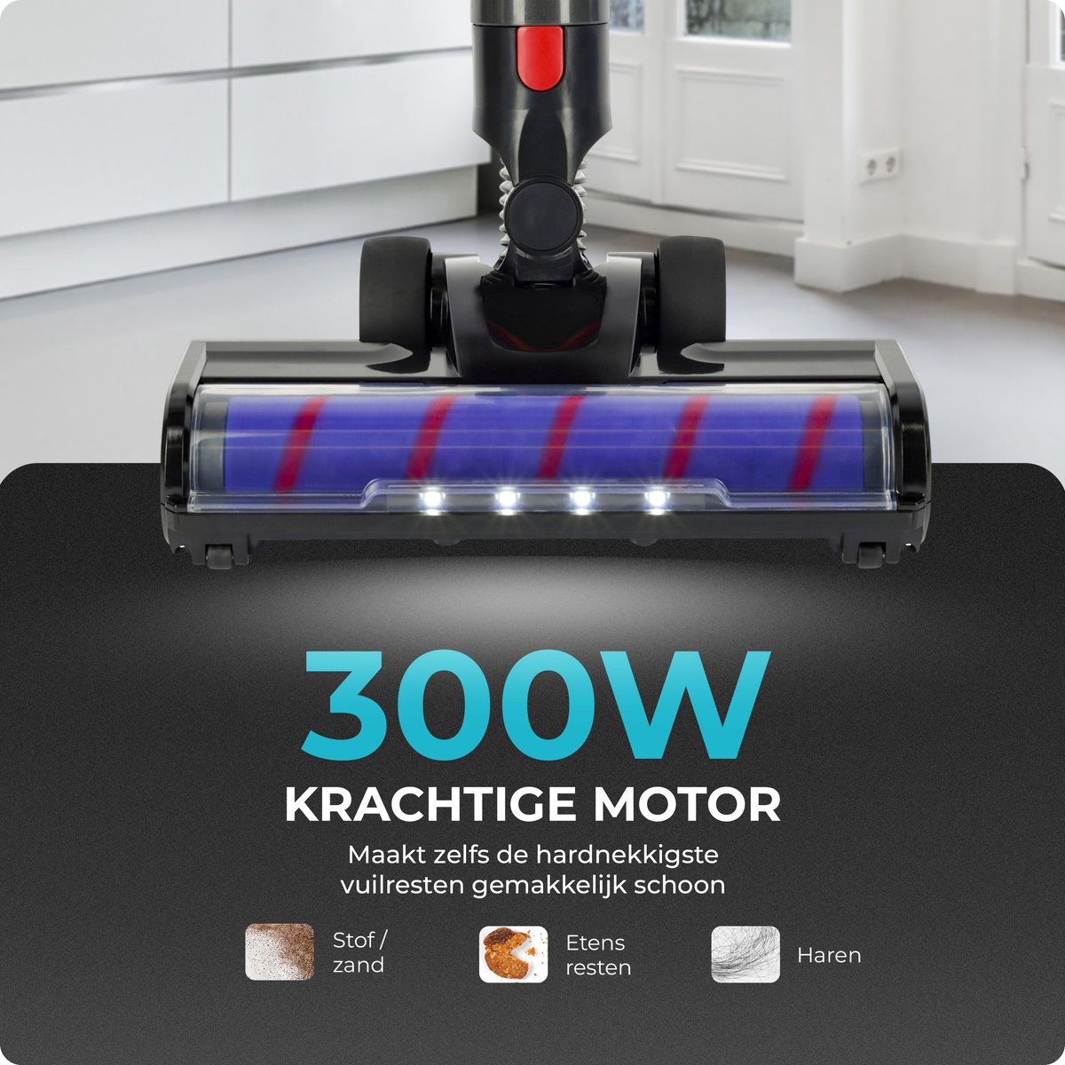 Nicon Draadloze Steelstofzuiger – 23 kPa – 50 min Accuduur – 3 Zuigniveaus – Zakloos – LED Display – foto 8