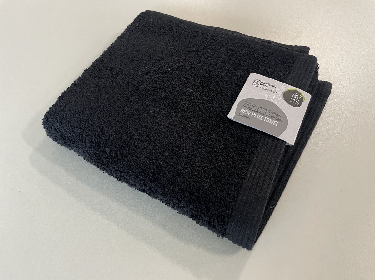 Sorema Handdoek New Plus black 50x100cm