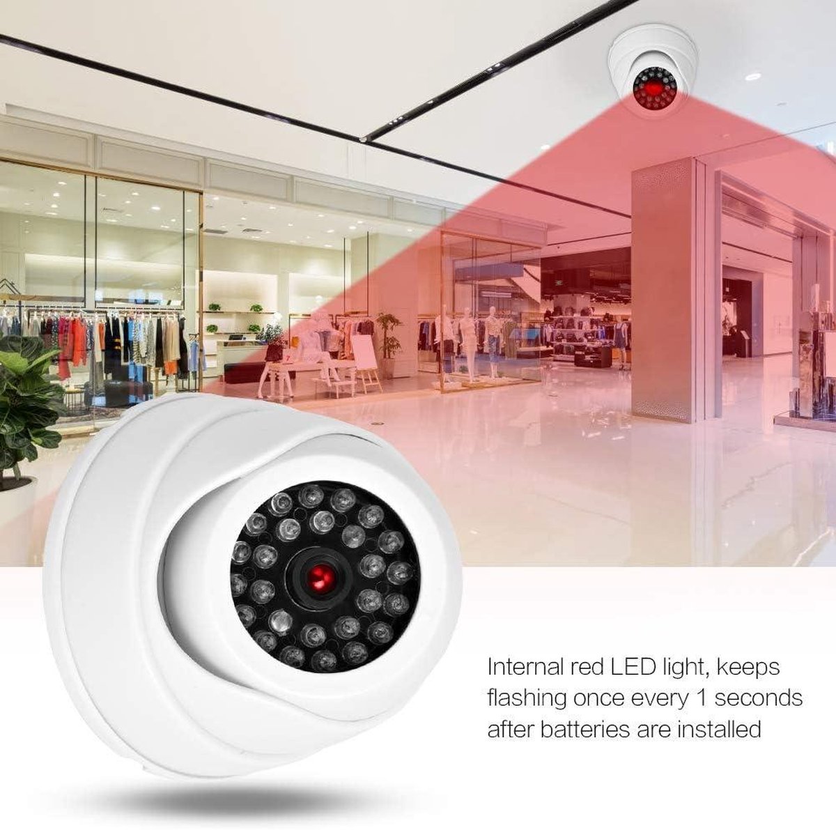 ZJchao Fake Security Camera met LED Licht - Realistische Dummy Camera voor Buiten en Thuisbeveiliging