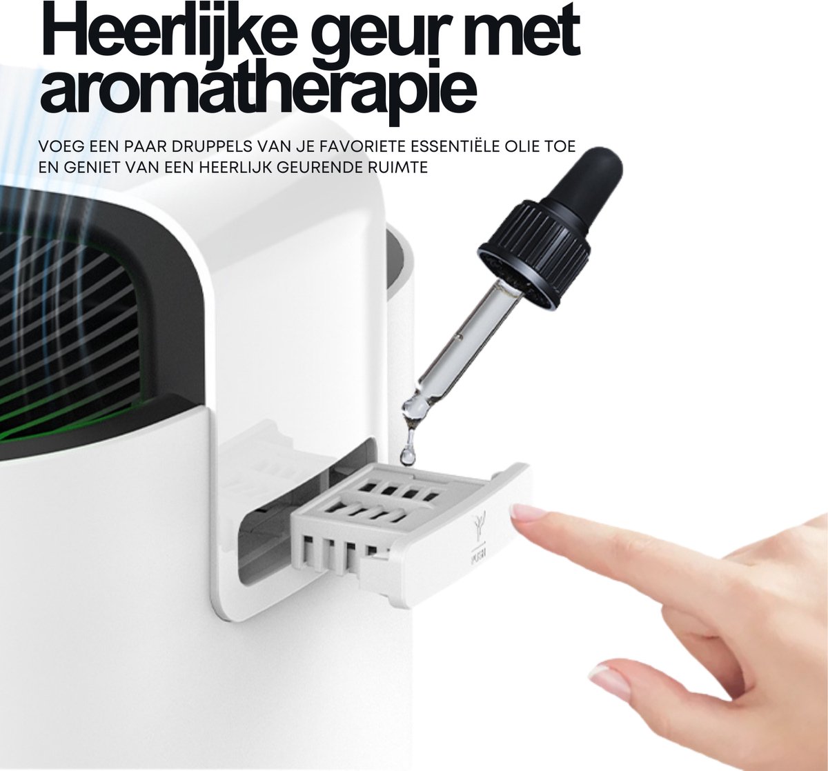 RYER Luchtreiniger XL - HEPA 13 filter + Koolstoffilter - CADR 350 m3/u - Helpt bij hooikoorts, allergieën, huisstofmijt en stof - Luchtkwaliteitsindicator - Slaapstand - Met App thumbnail 7