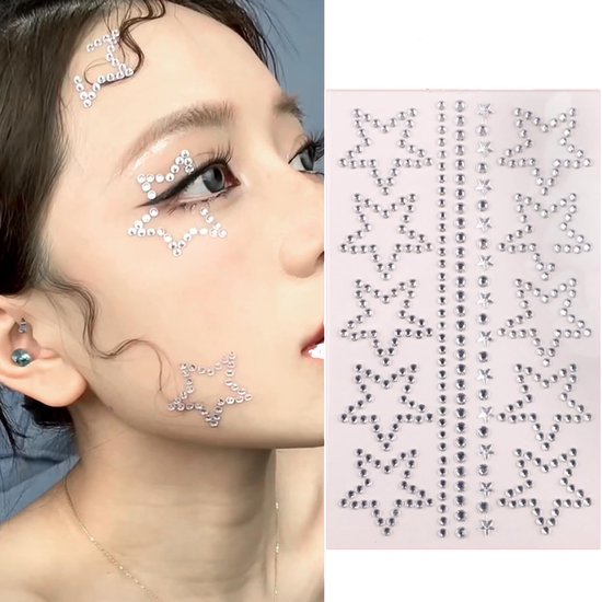 QUARKZMAN 1532 Stück 3 Blätter Strasssteine 3/4/5 mm Selbstklebende Strasssteine Glitzersticker für DIY-Dekoration Basteln, Silber