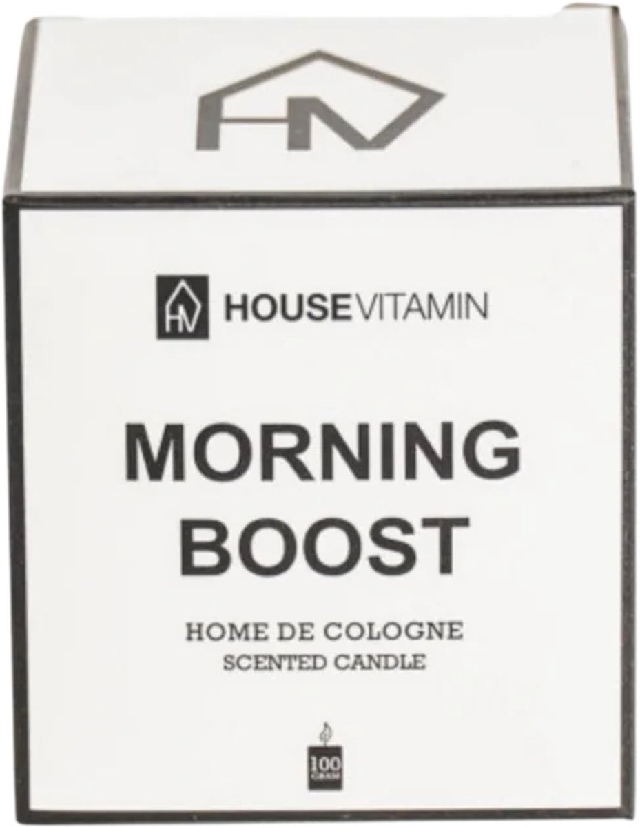 Housevitamin geurkaars - morning boost - 100 gram - fris wit