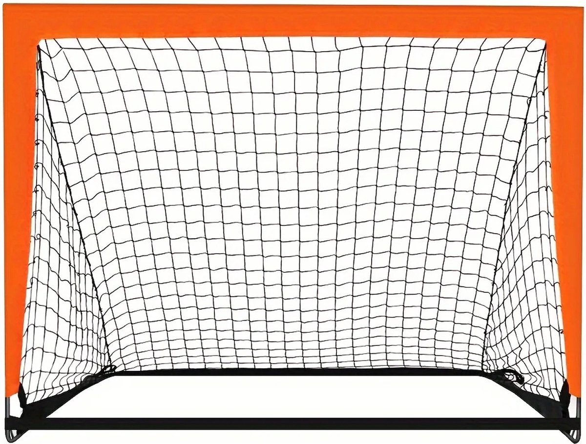 Mercadome® Voetbaldoel - Voetbalgoal - Voetbal trainingsmateriaal - Doeltjes - Soccer - Draagbaar - Incl. opbergtas - Oranje - 120x90 cm