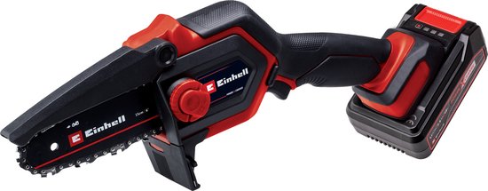 Einhell Accu Mini Kettingzaag GE-PS 18/15 Li Bag Kit - Power X-Change - 18 V/Li-ion - Koolborstelloze motor - Zwaardlengte: 20 cm - Max. Zaaglengte: 14 cm - Kettingsnelheid: 4,8 m/s - Incl. 1x 2.5 Ah accu, lader en tas van Einhell — afbeelding 2