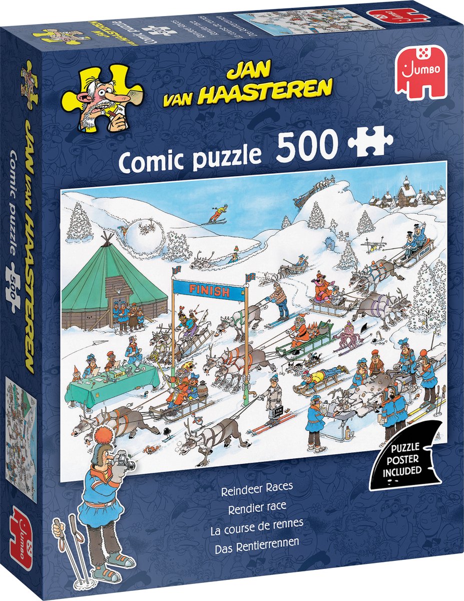 Jan van Haasteren - Rendier Race - 500 stukjes puzzel — afbeelding 10