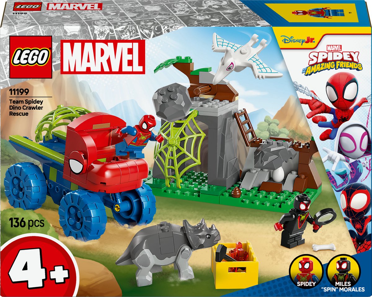 LEGO Marvel Spidey en zijn geweldige vriendjes Team Spidey reddingsmissie met dinotruck  11199