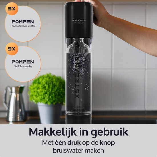 HOMELUX Bruiswatermachine, bruiswatermachine met 1 liter PET-flessen, BPA- vrij, frisdrankmaker, watercarbonator, voor bruiswater van leidingwater HOMELUX Bruiswatermachine, bruiswatermachine met 1 liter PET-flessen, BPA- vrij, frisdrankmaker, watercarbonator, voor bruiswater van leidingwater